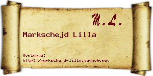 Markschejd Lilla névjegykártya